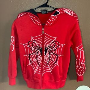Kids spider man full zip up hoodie
